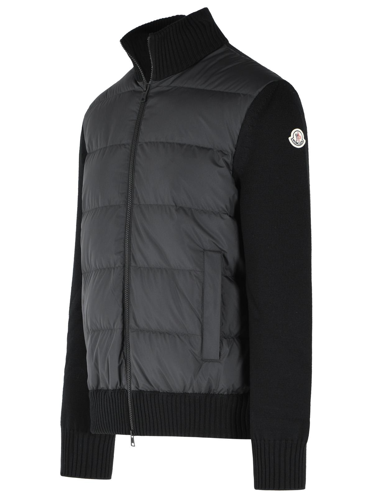 Moncler 'Tricot' Black Virgin Wool Cardigan Men MONCLER