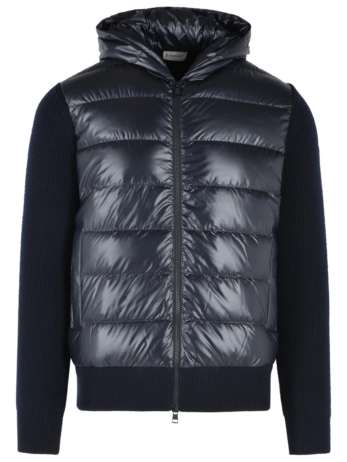 Moncler 'Tricot' Blue Virgin Wool Cardigan Men MONCLER