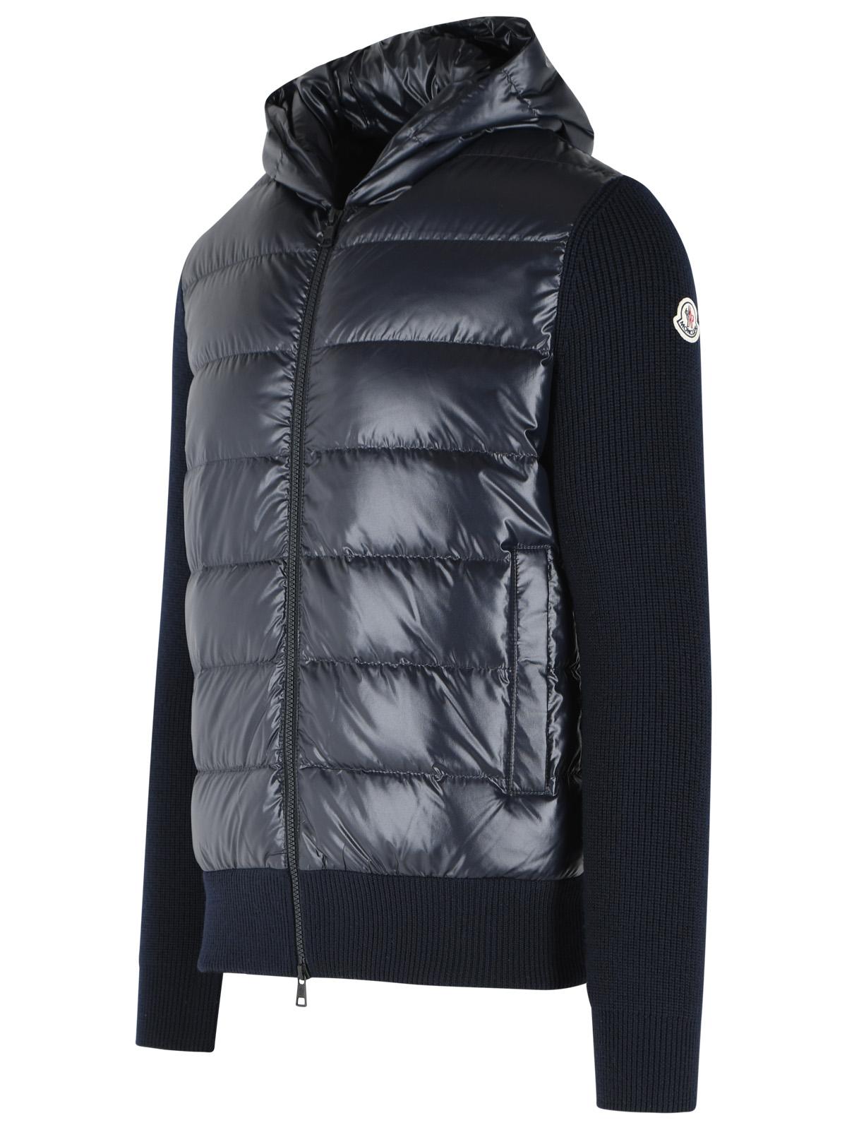 Moncler 'Tricot' Blue Virgin Wool Cardigan Men MONCLER