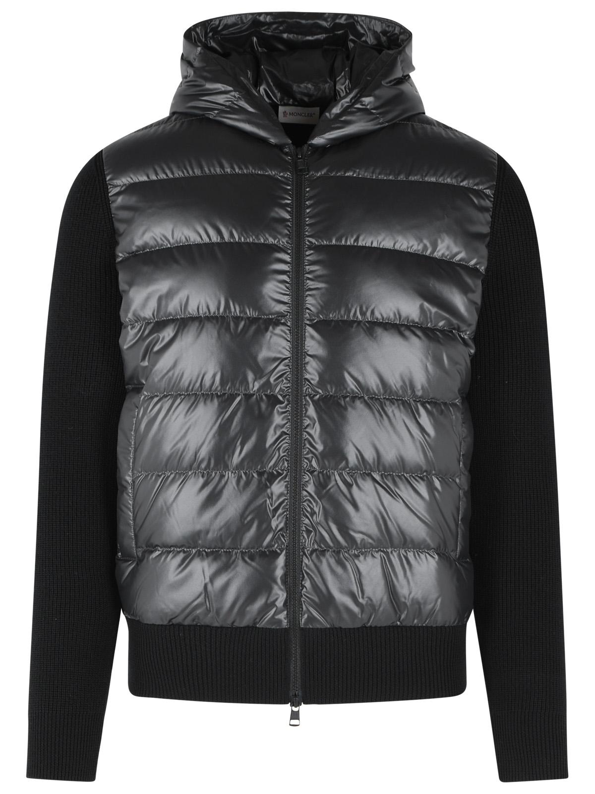 Moncler 'Tricot' Black Virgin Wool Cardigan Men MONCLER