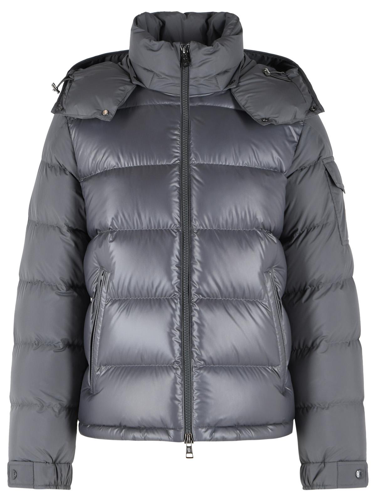 Moncler 'Maya' Grey Polyester Short Down Jacket Men MONCLER