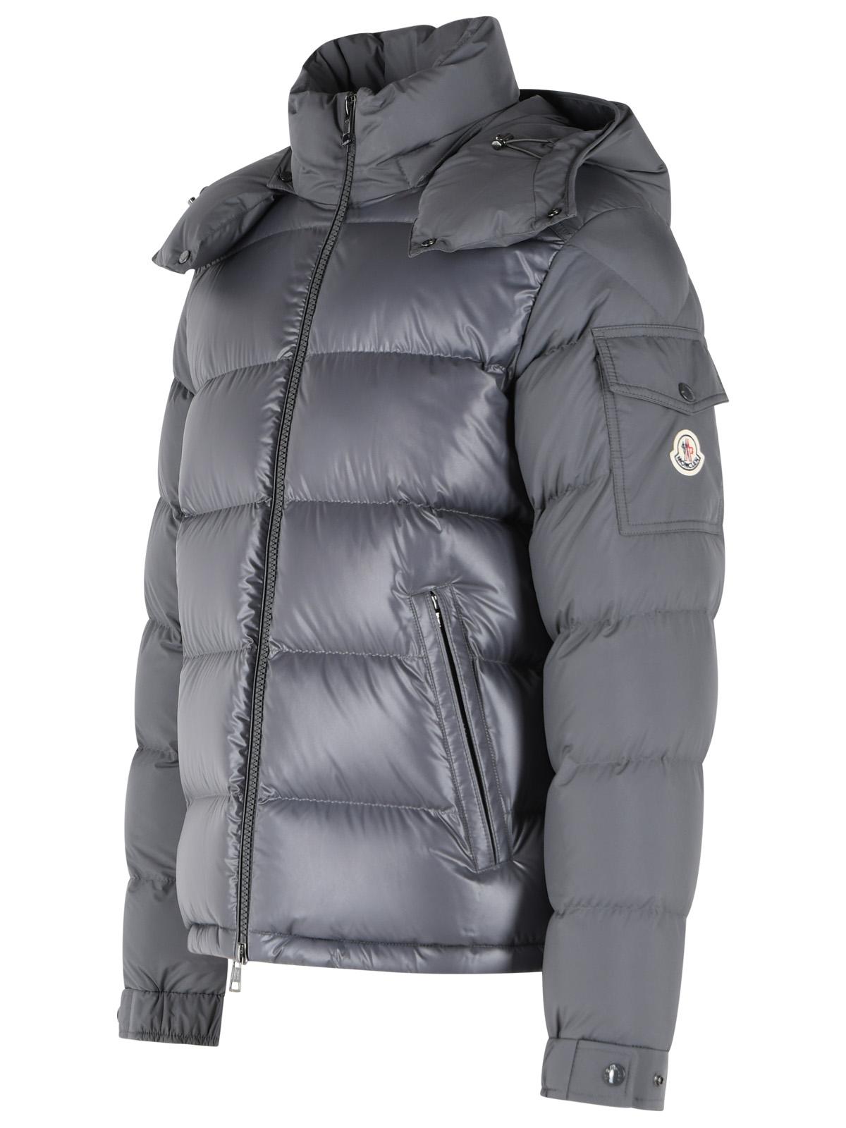 Moncler 'Maya' Grey Polyester Short Down Jacket Men MONCLER
