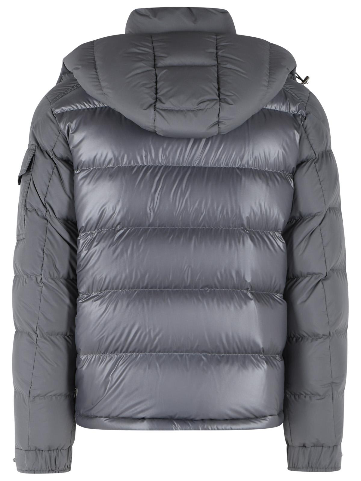 Moncler 'Maya' Grey Polyester Short Down Jacket Men MONCLER