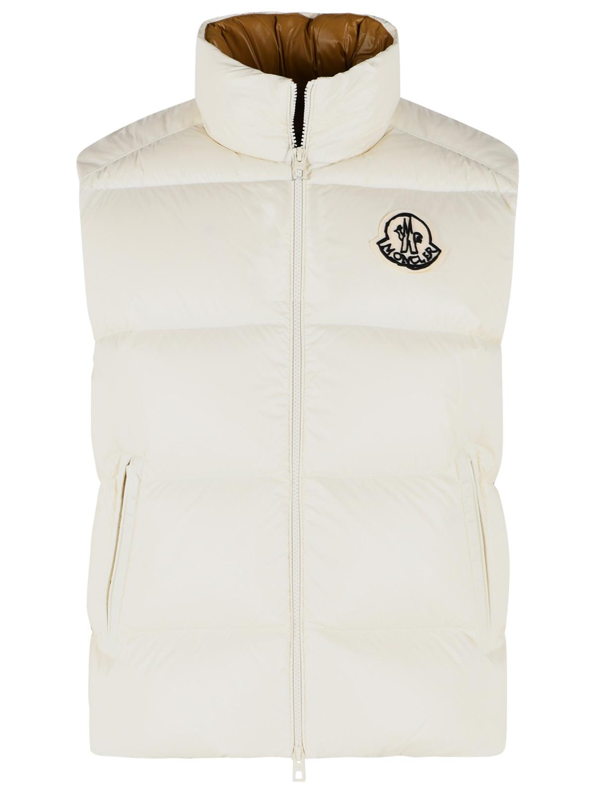 Moncler 'Belice' Padded Vest In Ivory White Polyamide Men MONCLER
