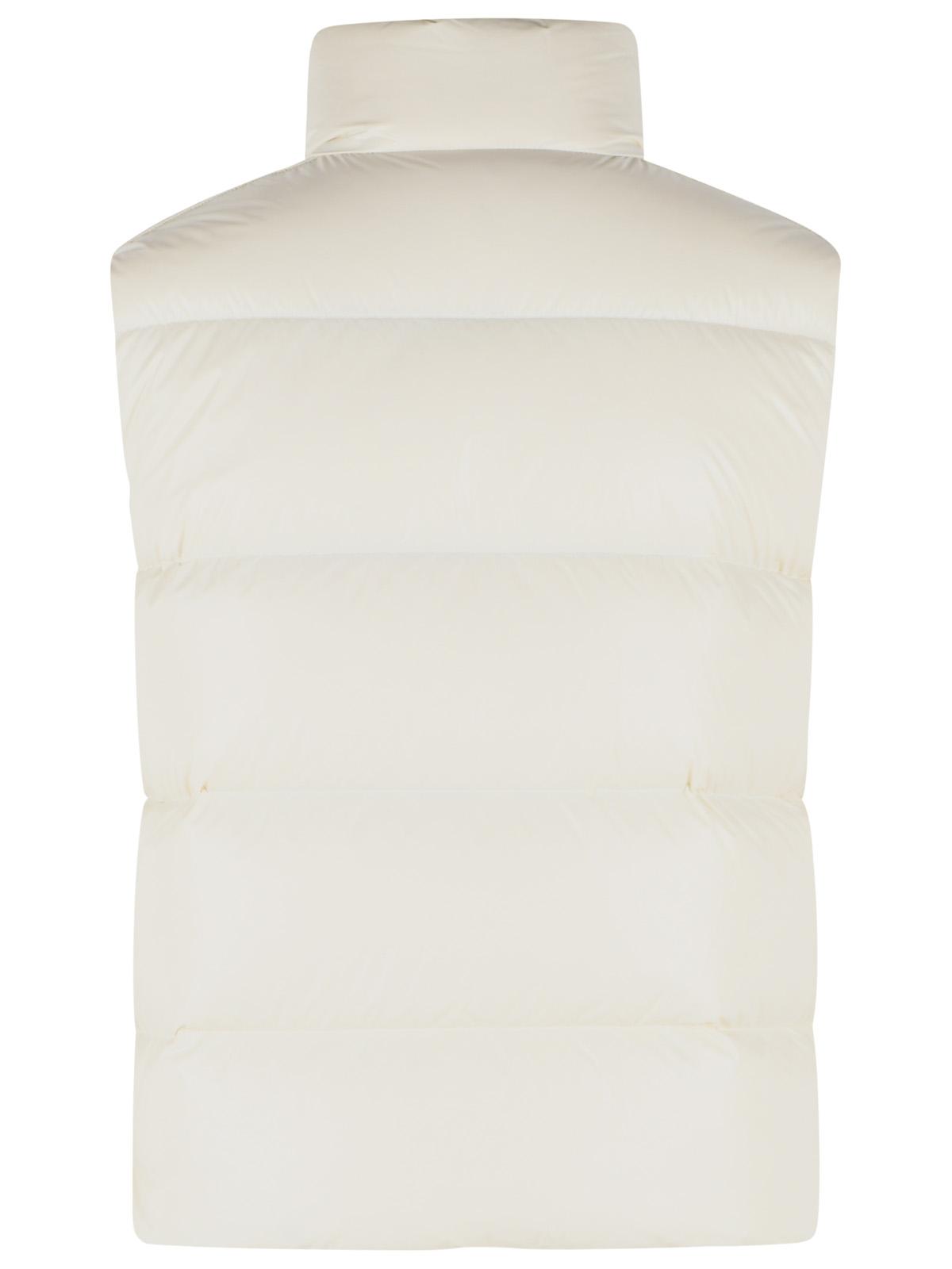 Moncler 'Belice' Padded Vest In Ivory White Polyamide Men MONCLER