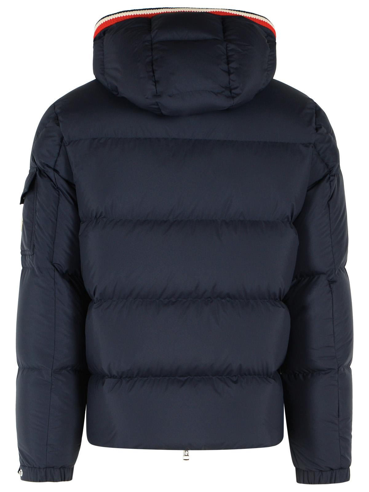 Moncler Navy Blue Polyester Short 'Lacfroid' Hooded Down Jacket Men MONCLER