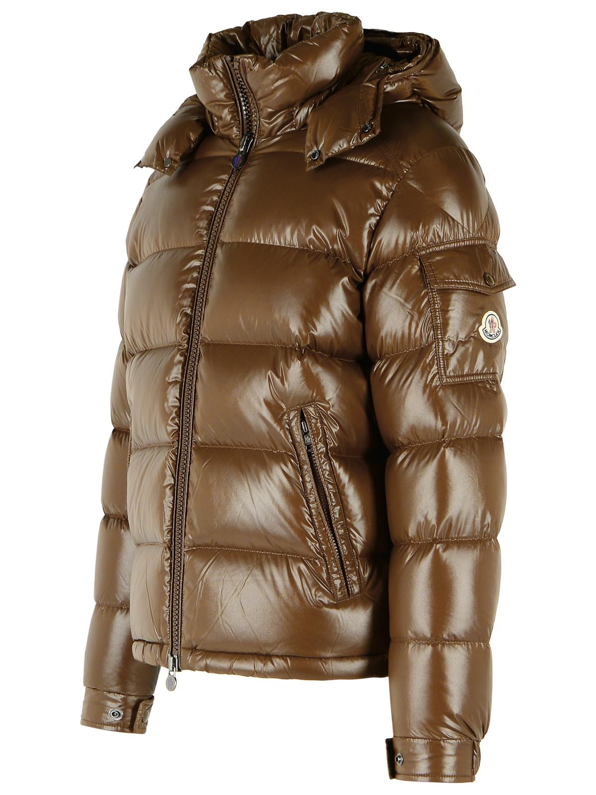 Moncler 'Maya' Brown Polyamide Down Jacket Men MONCLER