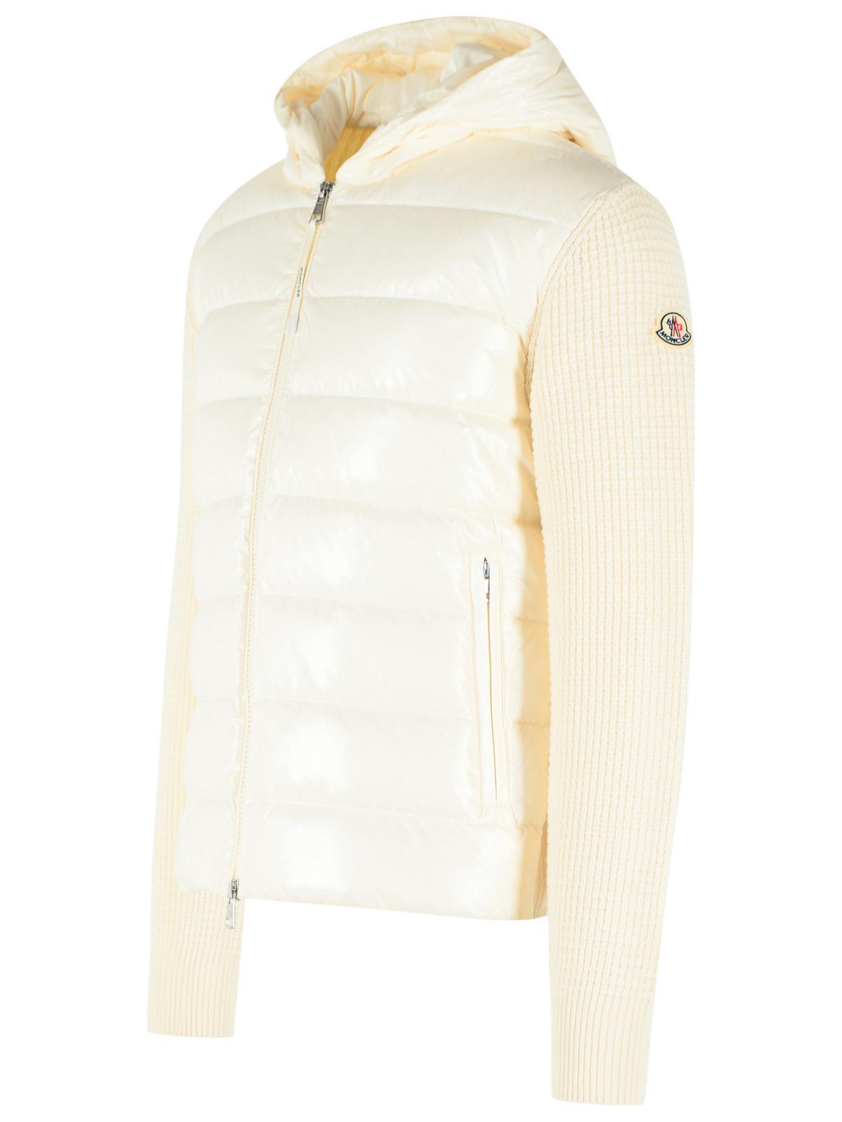 Moncler Ivory White Padded Wool Sweatshirt Men MONCLER