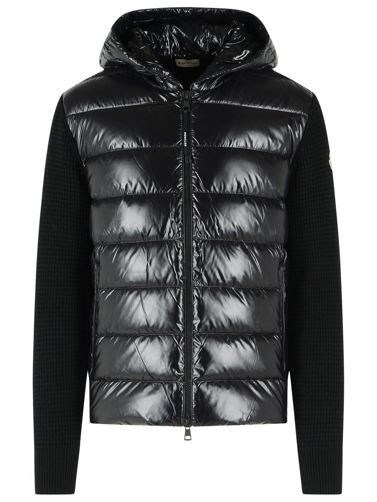 Moncler 'Tricot' Black Virgin Wool Cardigan Men MONCLER