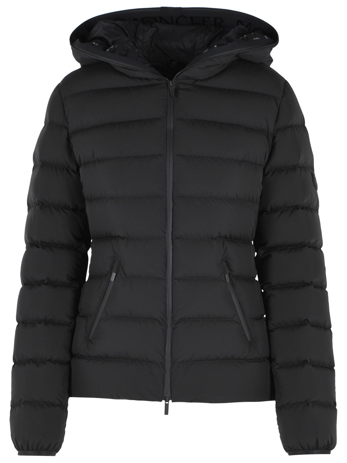 Moncler 'Herbes' Matt Black Polyester Down Jacket Women MONCLER