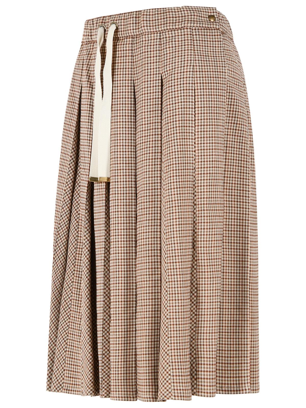 Moncler 'Midi' Skirt In Beige Virgin Wool Blend Women MONCLER