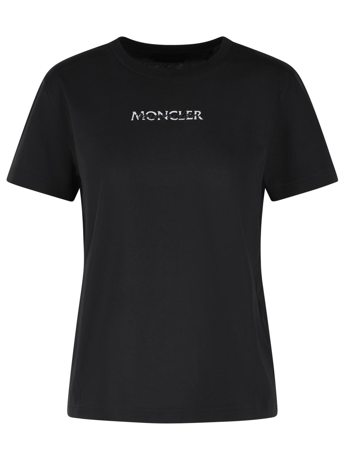 Moncler Black Cotton T-Shirt Women MONCLER