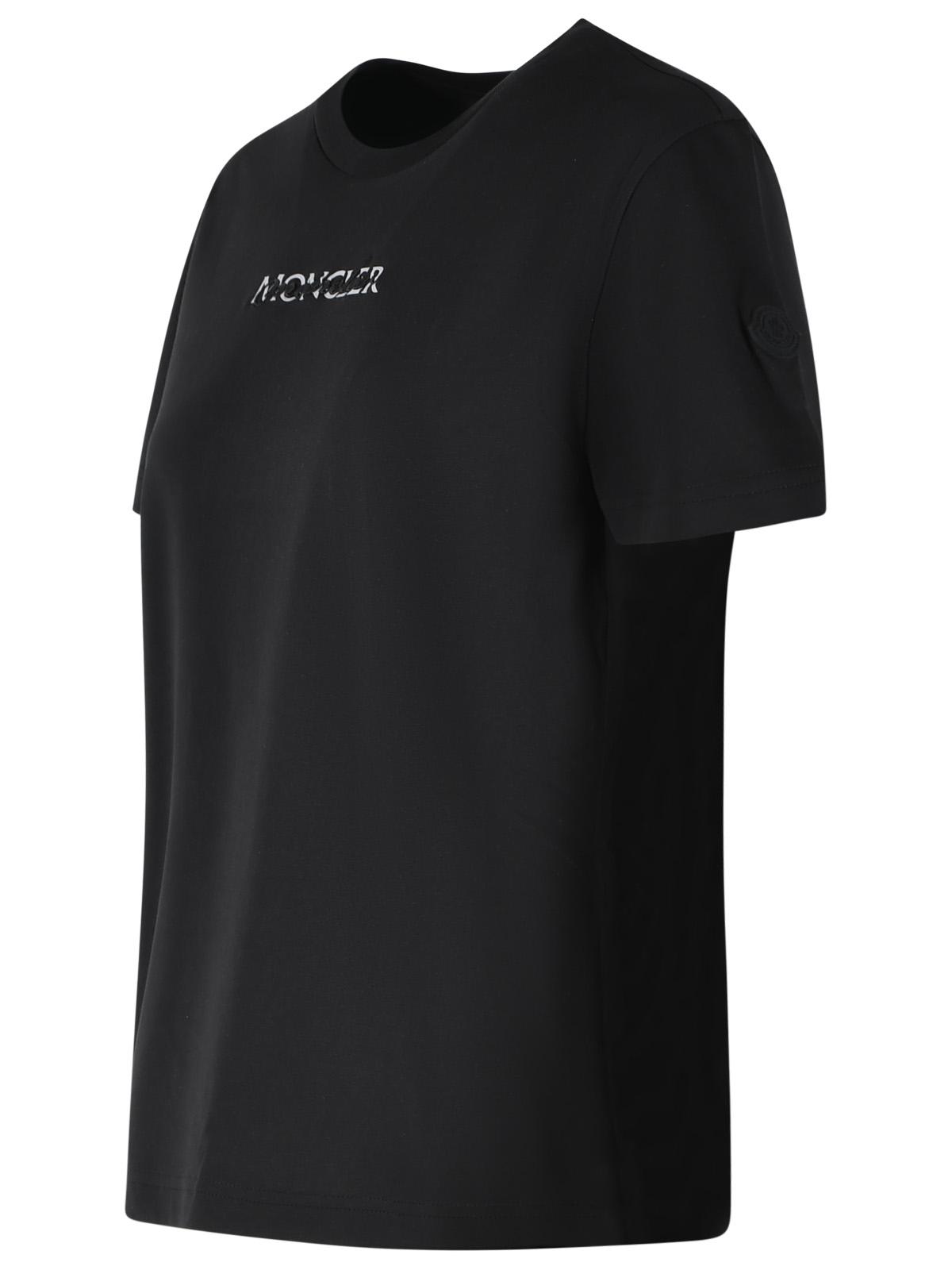 Moncler Black Cotton T-Shirt Women MONCLER
