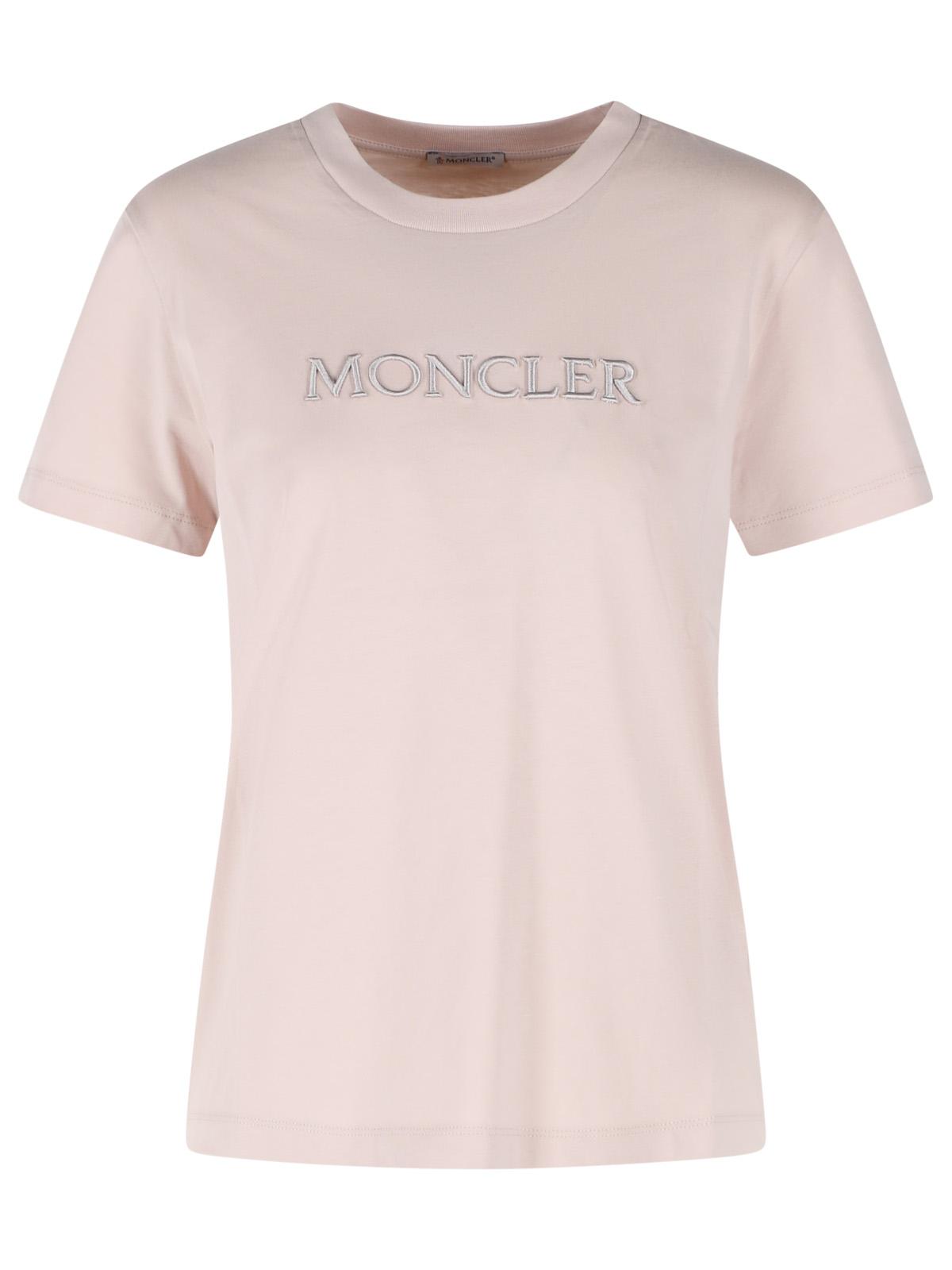 Moncler Pink Cotton T-Shirt Women MONCLER