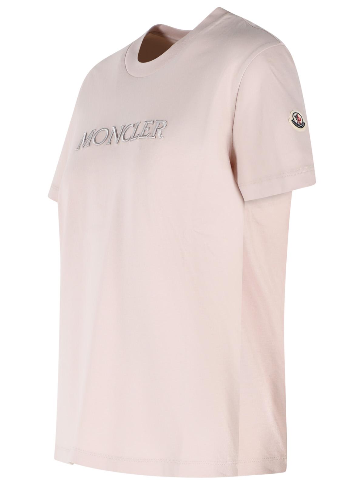 Moncler Pink Cotton T-Shirt Women MONCLER