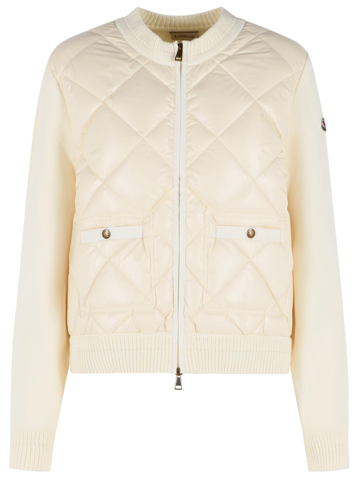 Moncler 'Tricot' Cream Cotton Cardigan Women MONCLER