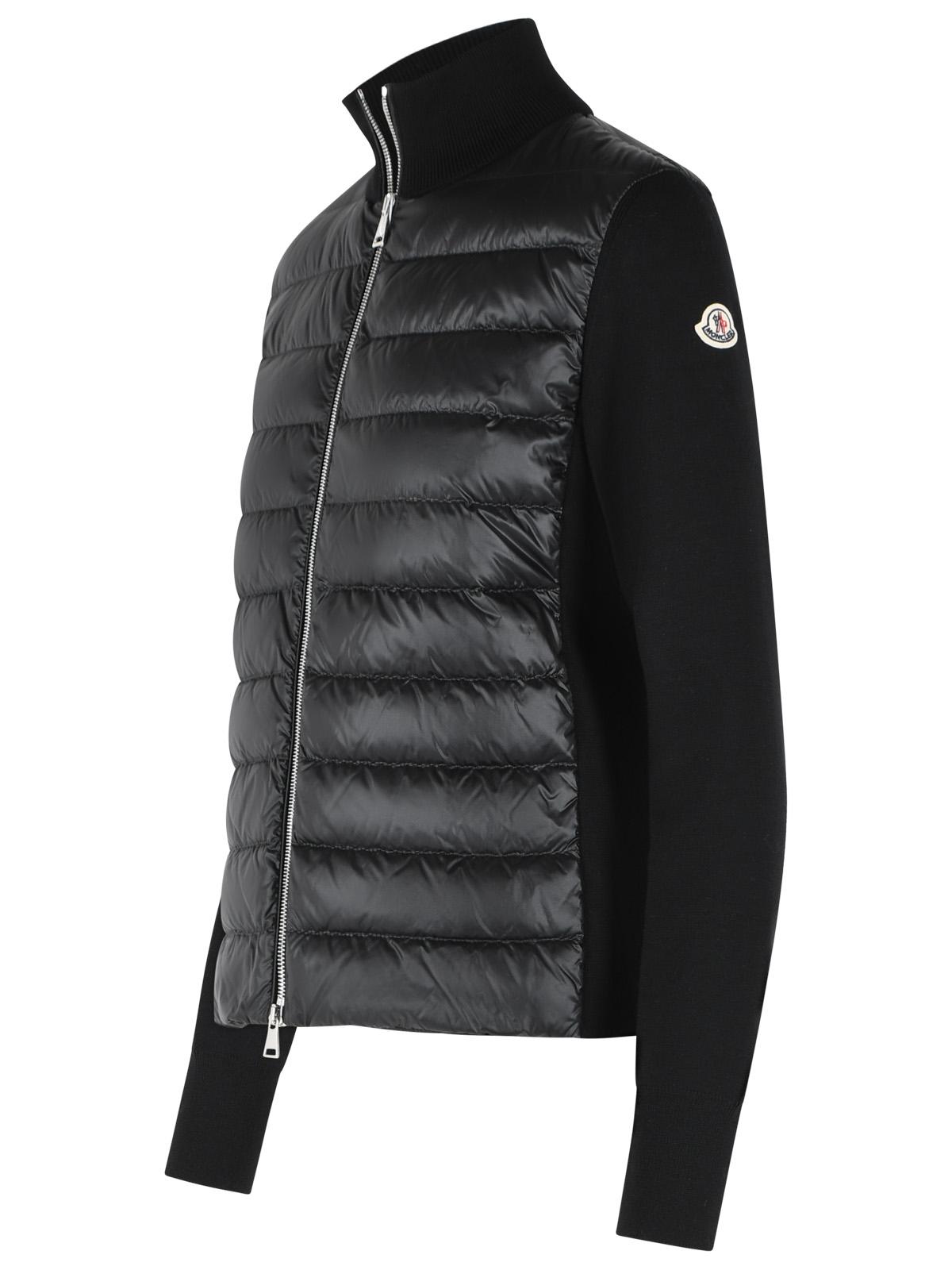Moncler 'Tricot' Black Virgin Wool Cardigan Women MONCLER