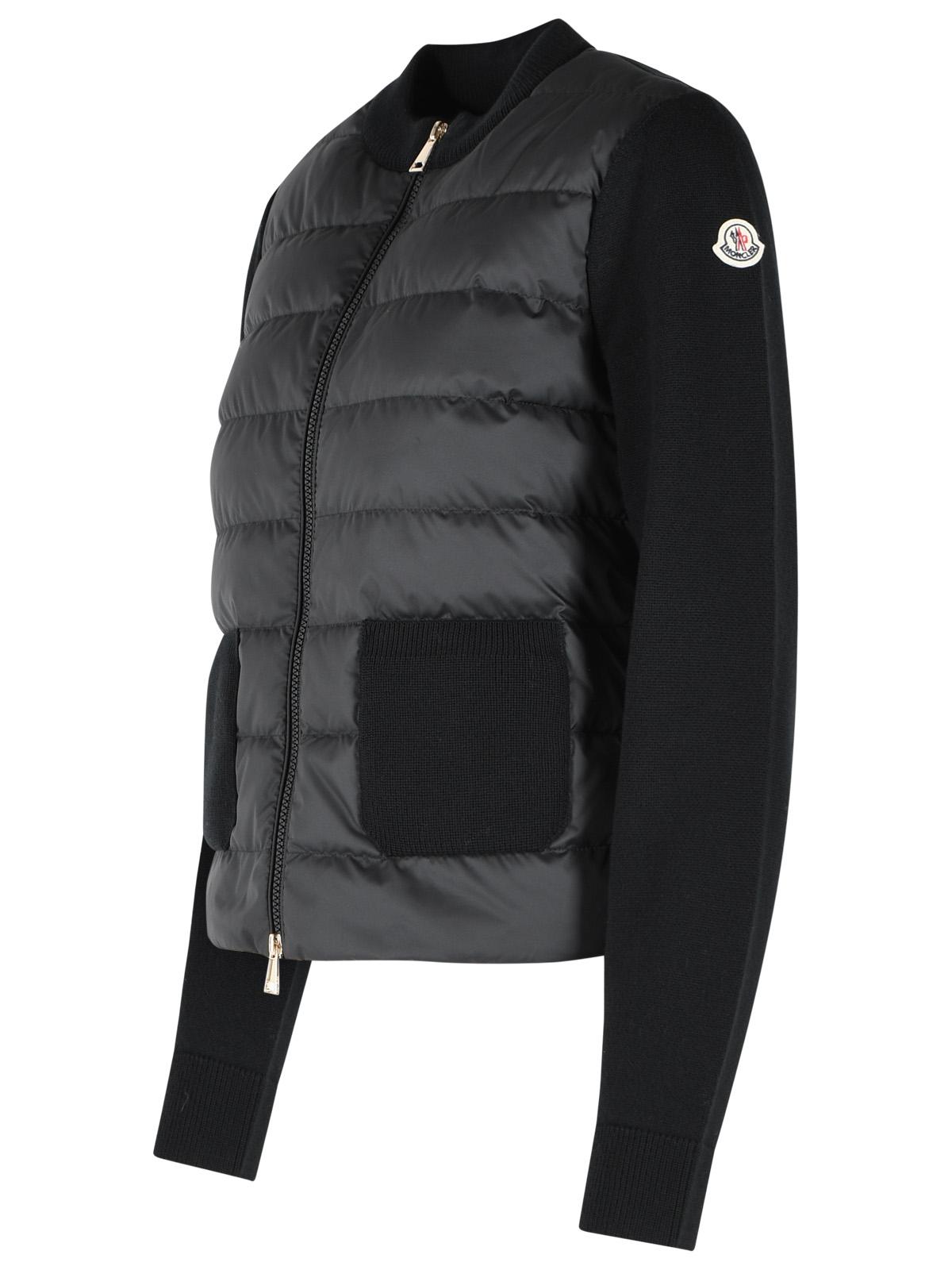 Moncler 'Tricot' Black Virgin Wool Cardigan Women MONCLER