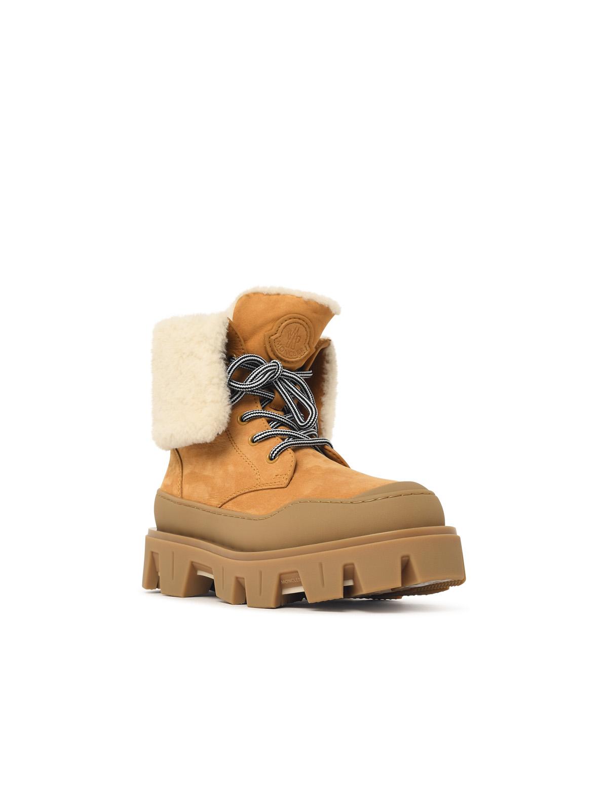 Moncler 'Peak Snowcap' Beige Nubuck Boots Women MONCLER