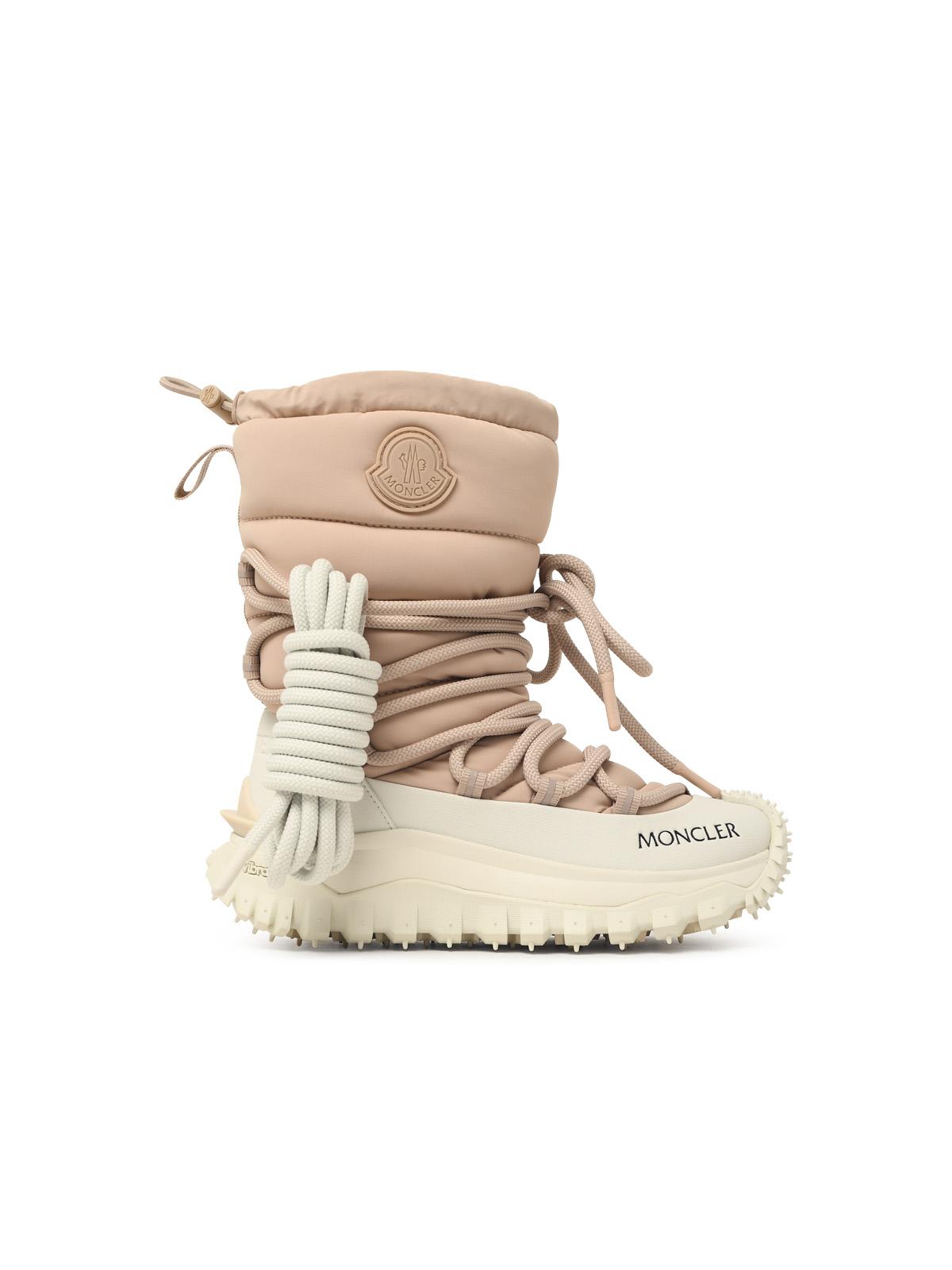 Moncler 'Trailgrip Après' High Boots In Stretch Nylon Nude Women MONCLER