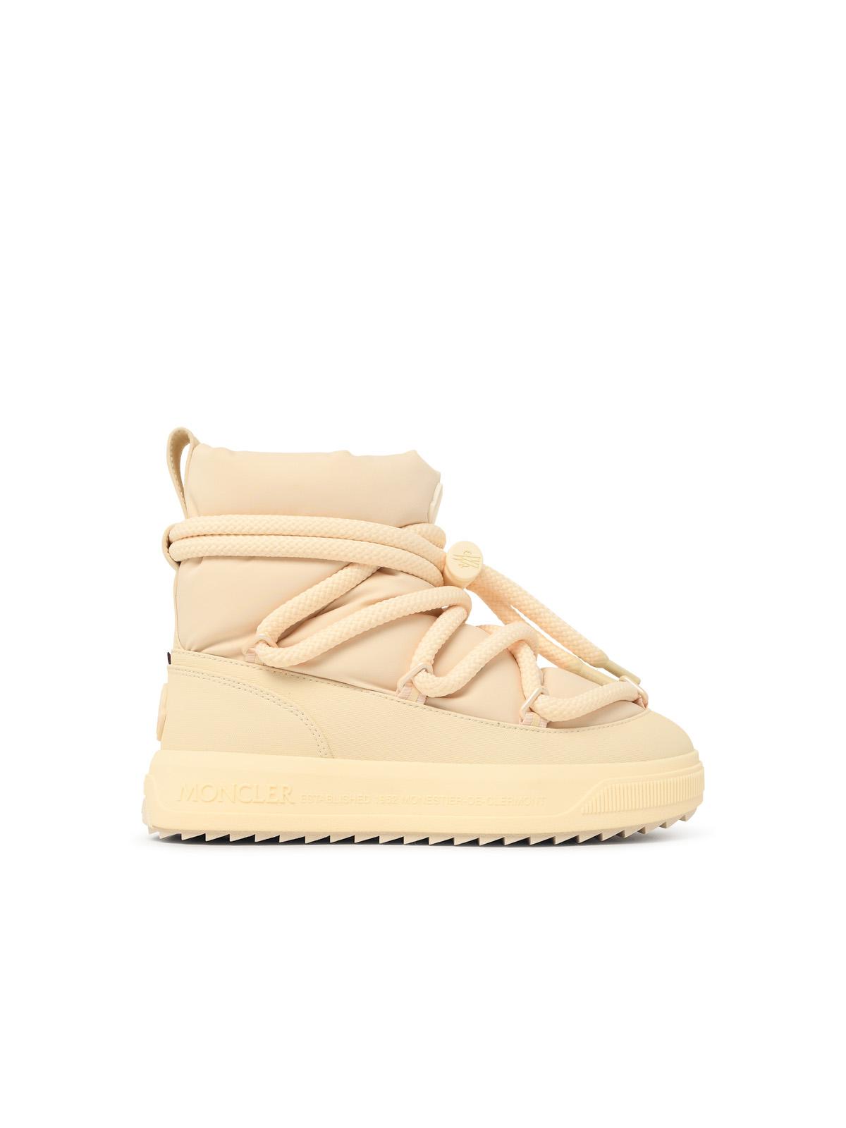 Moncler 'Altive Mid' Snow Boots In Cream Polyamide Blend Women MONCLER