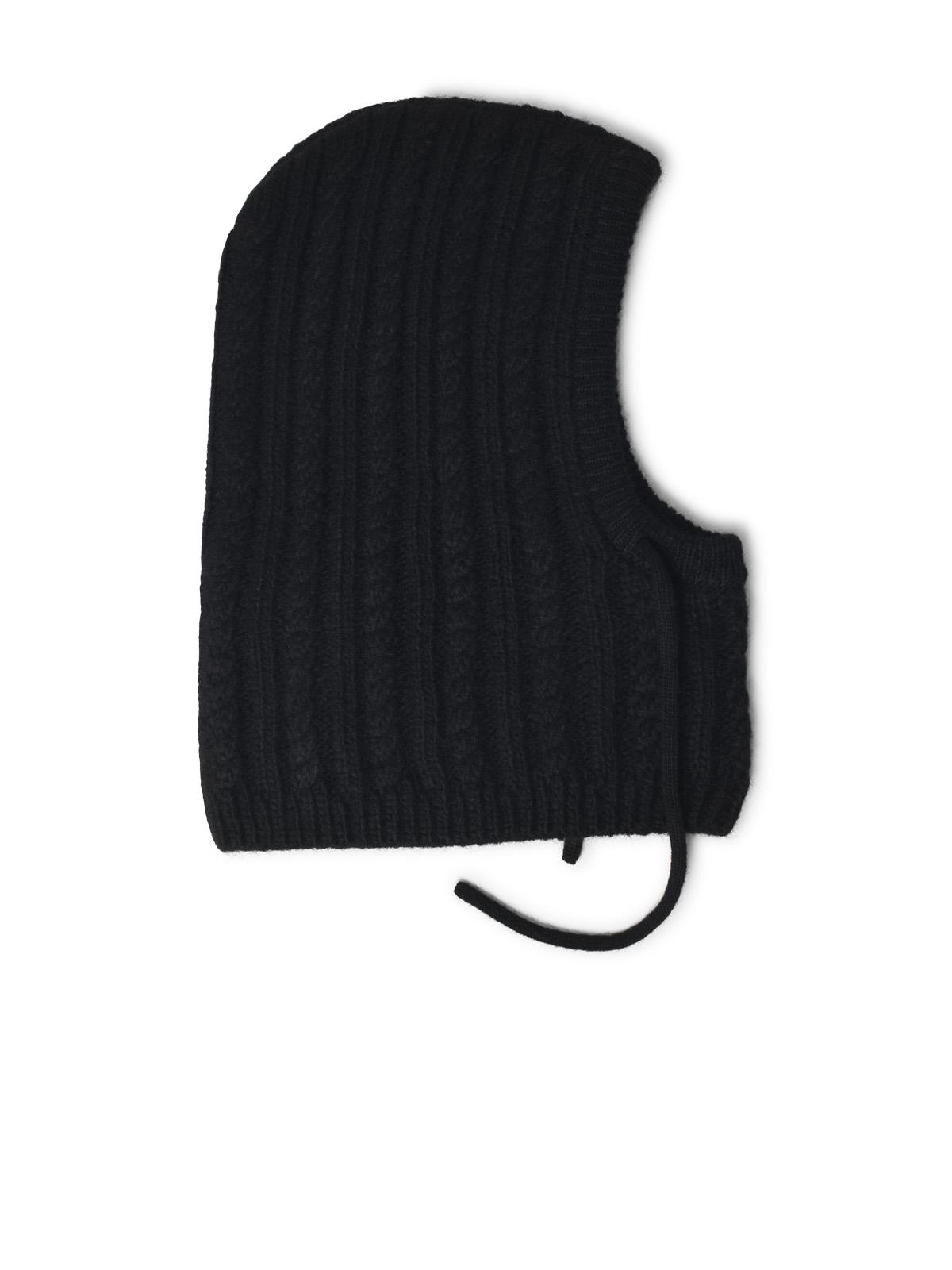 Moncler Black Alpaca Blend Balaclava Women MONCLER