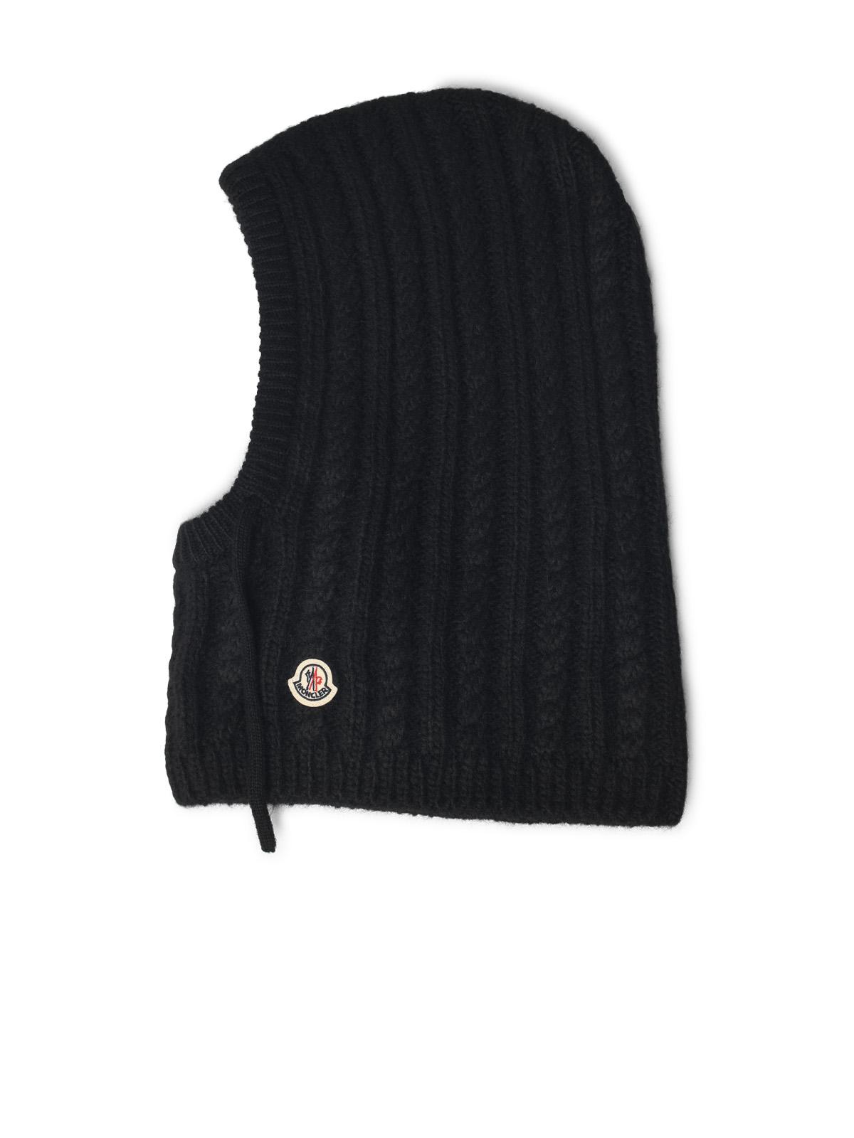 Moncler Black Alpaca Blend Balaclava Women MONCLER