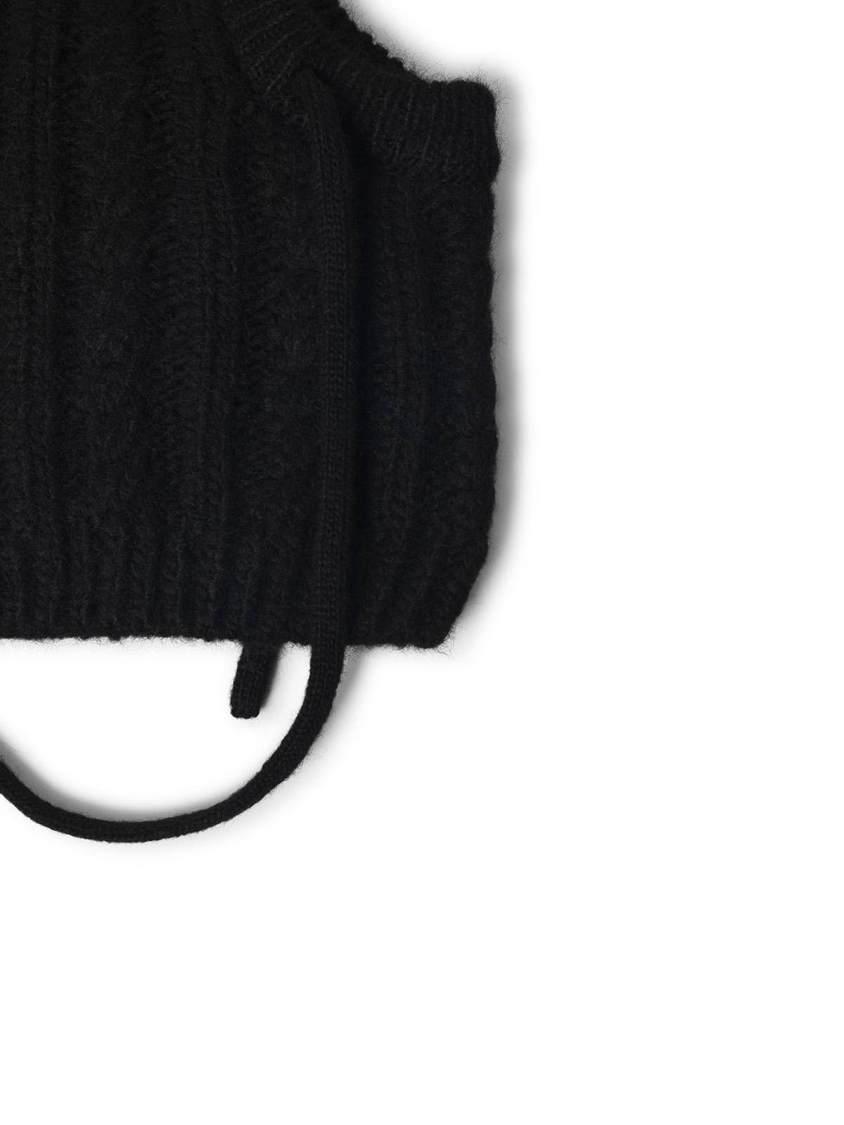 Moncler Black Alpaca Blend Balaclava Women MONCLER