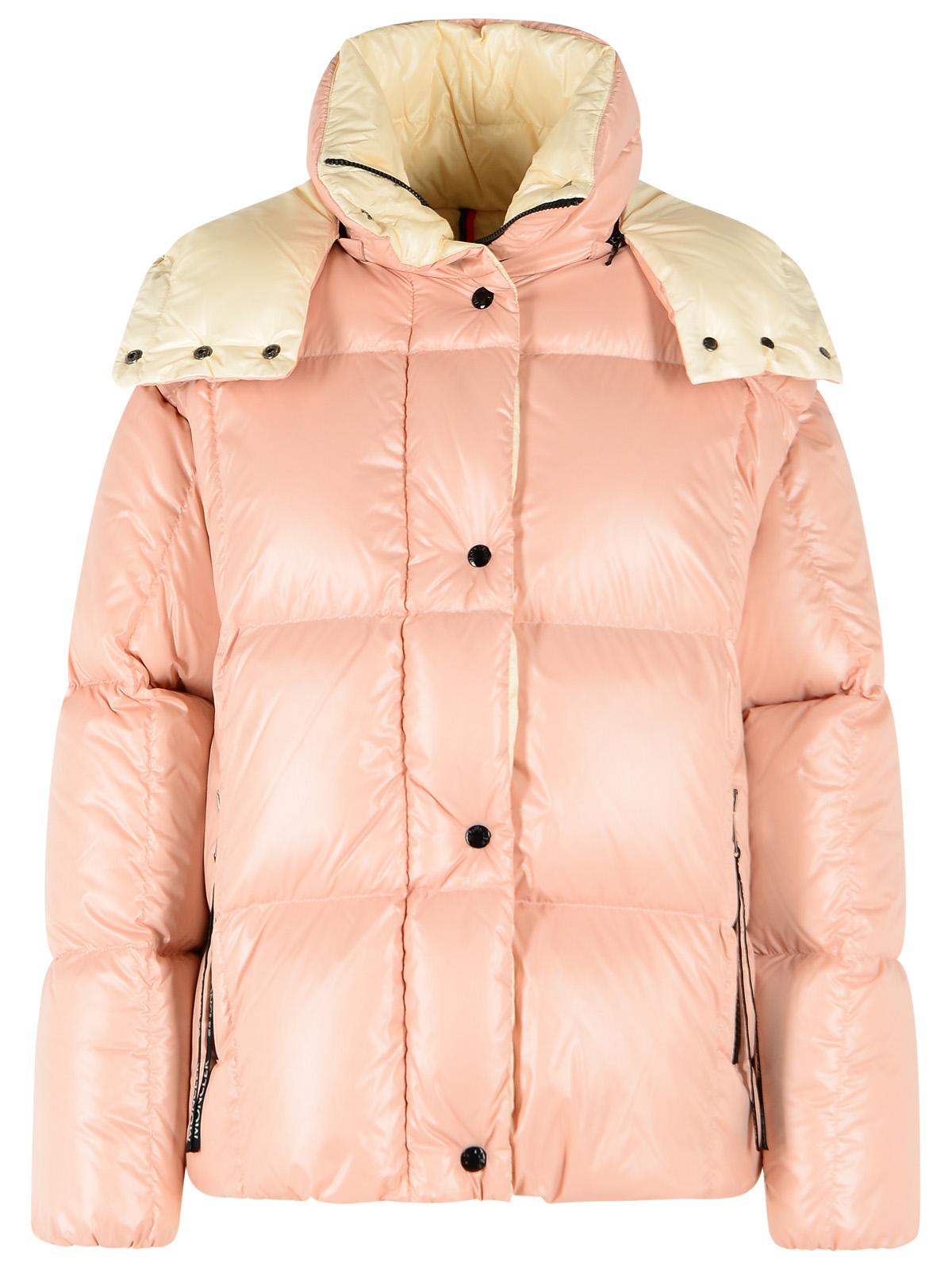 Moncler 'Parana' Short Light Pink Laqué Nylon Down Jacket Women MONCLER