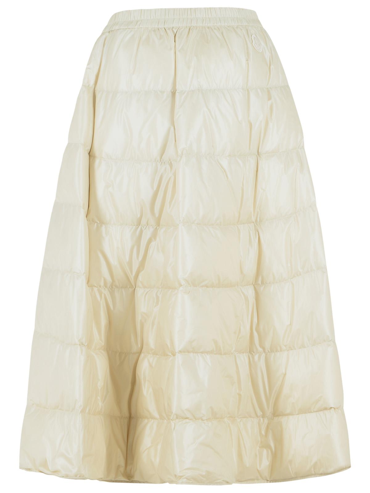 Moncler Padded Ivory Polyamide Midi Skirt Women MONCLER