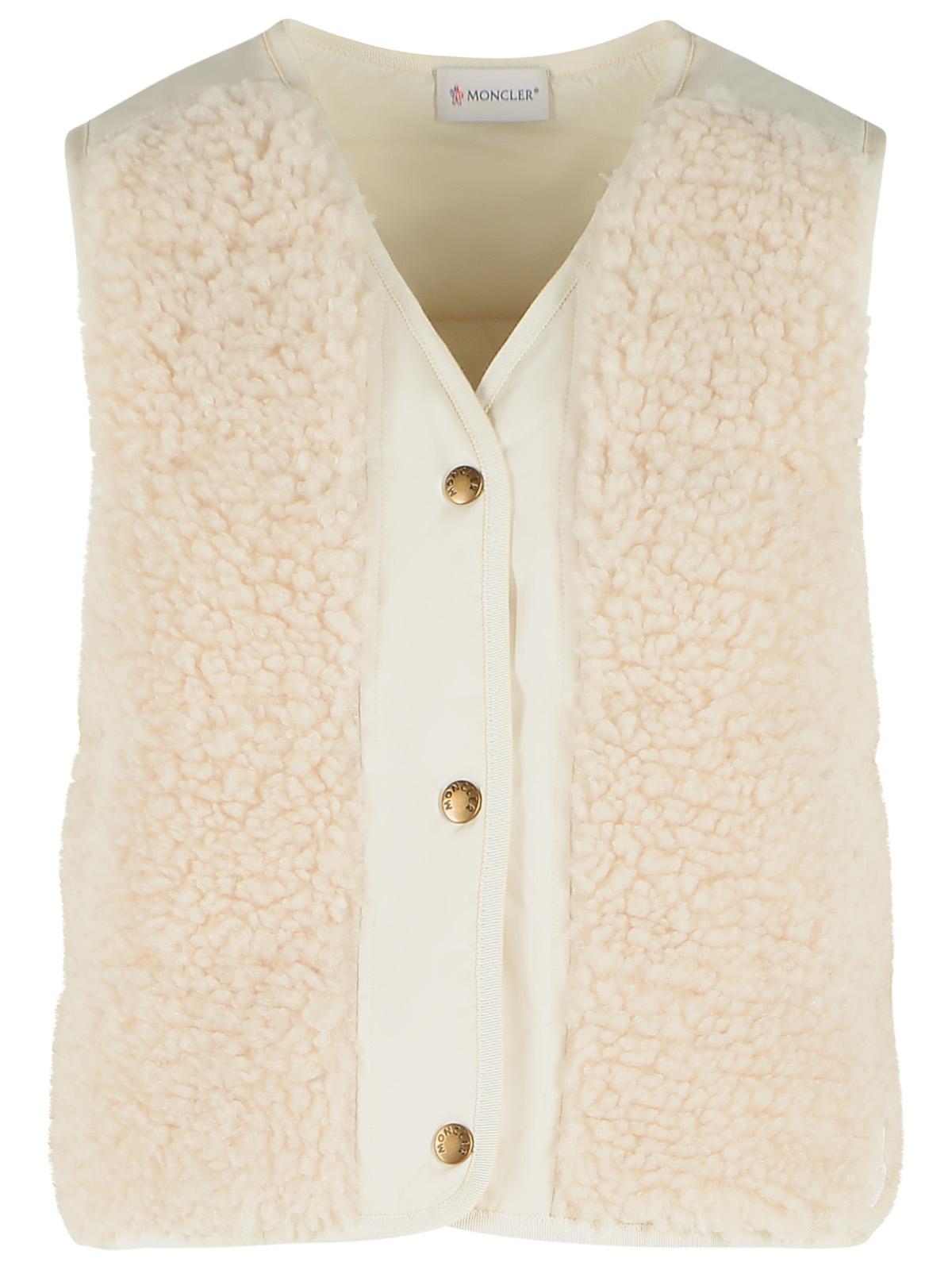 Moncler Ivory White Polyester Vest Women MONCLER