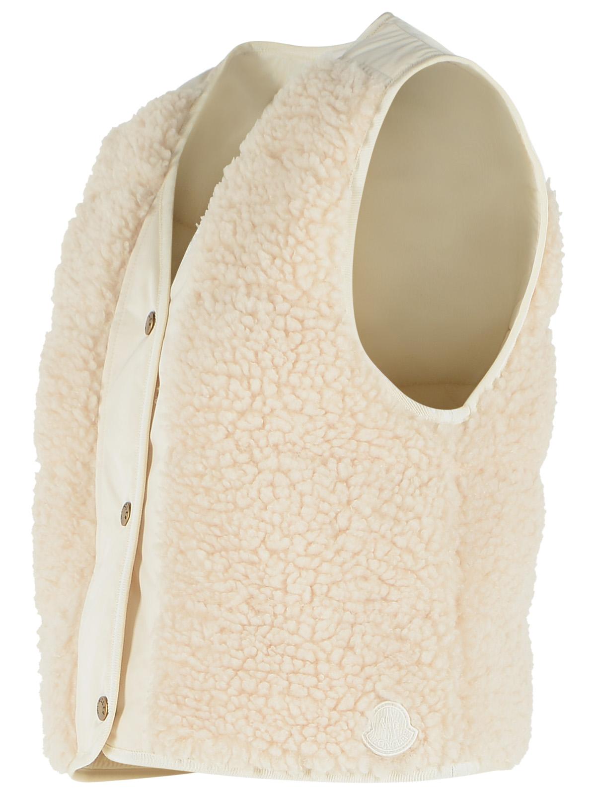 Moncler Ivory White Polyester Vest Women MONCLER