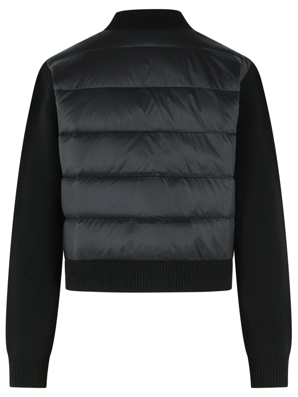 Moncler Black Wool Blend Cardigan Women MONCLER