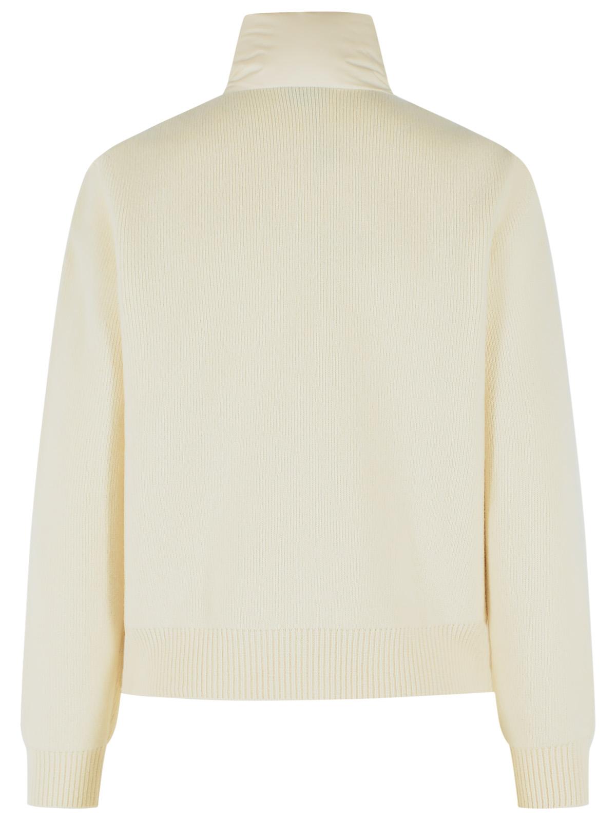 Moncler 'Tricot' Ivory White Virgin Wool Cardigan Women MONCLER
