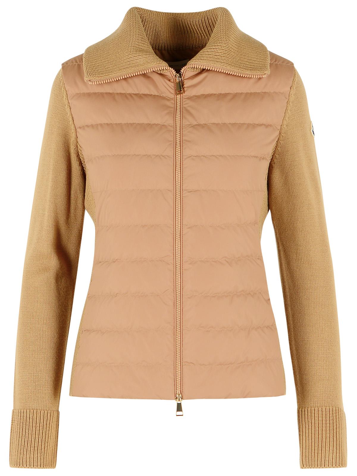 Moncler 'Tricot' Camel Virgin Wool Cardigan Women MONCLER