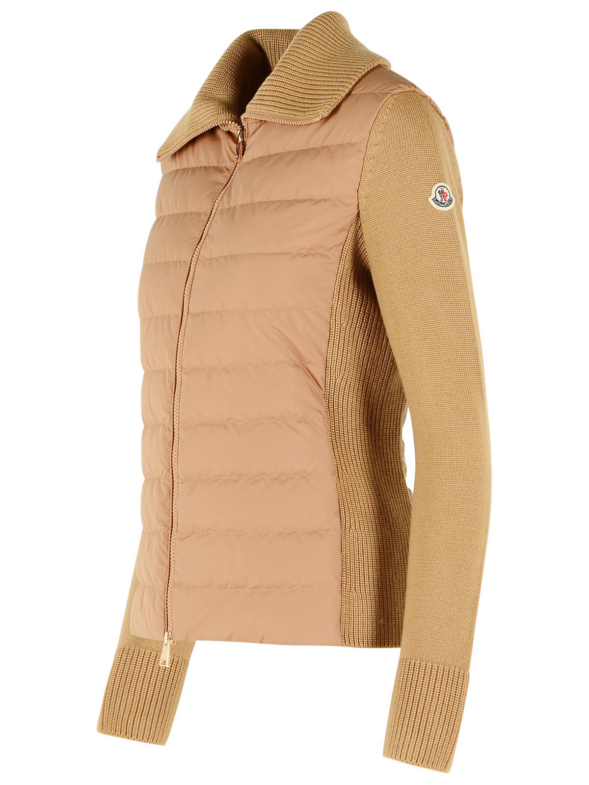 Moncler 'Tricot' Camel Virgin Wool Cardigan Women MONCLER