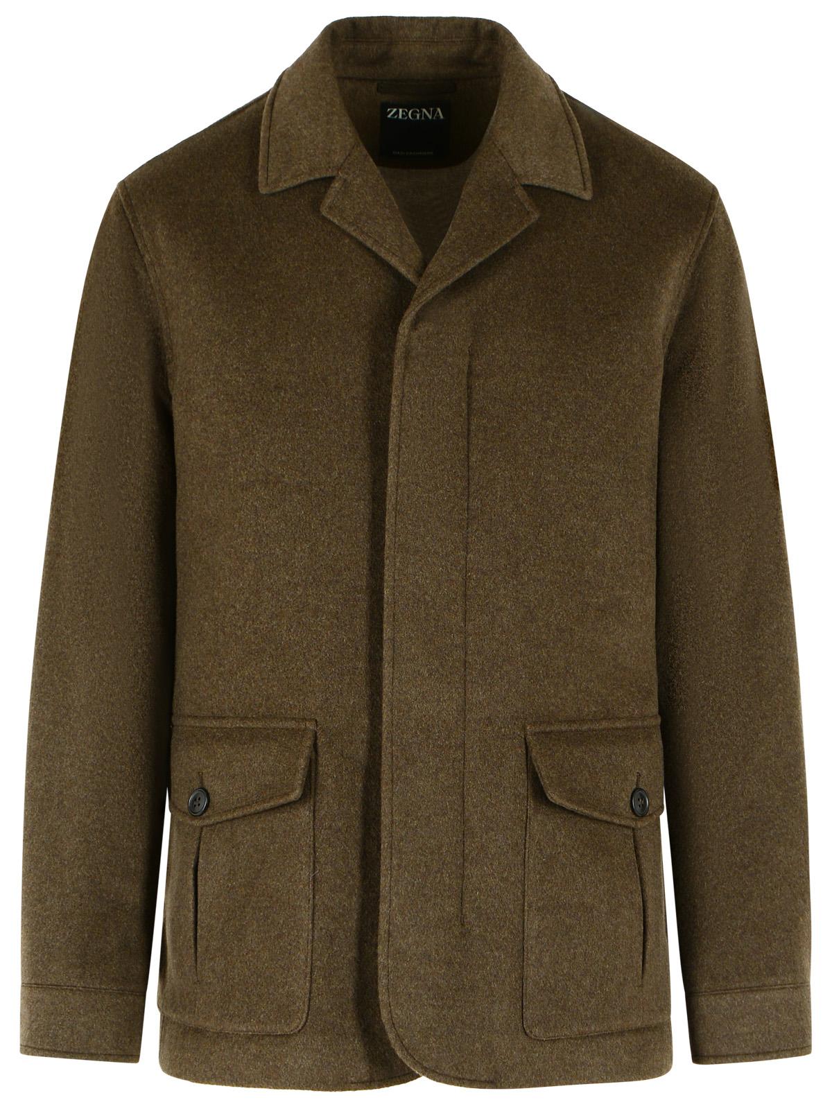 Zegna 'Elements Oasi' Brown Cashmere Jacket Men ZEGNA