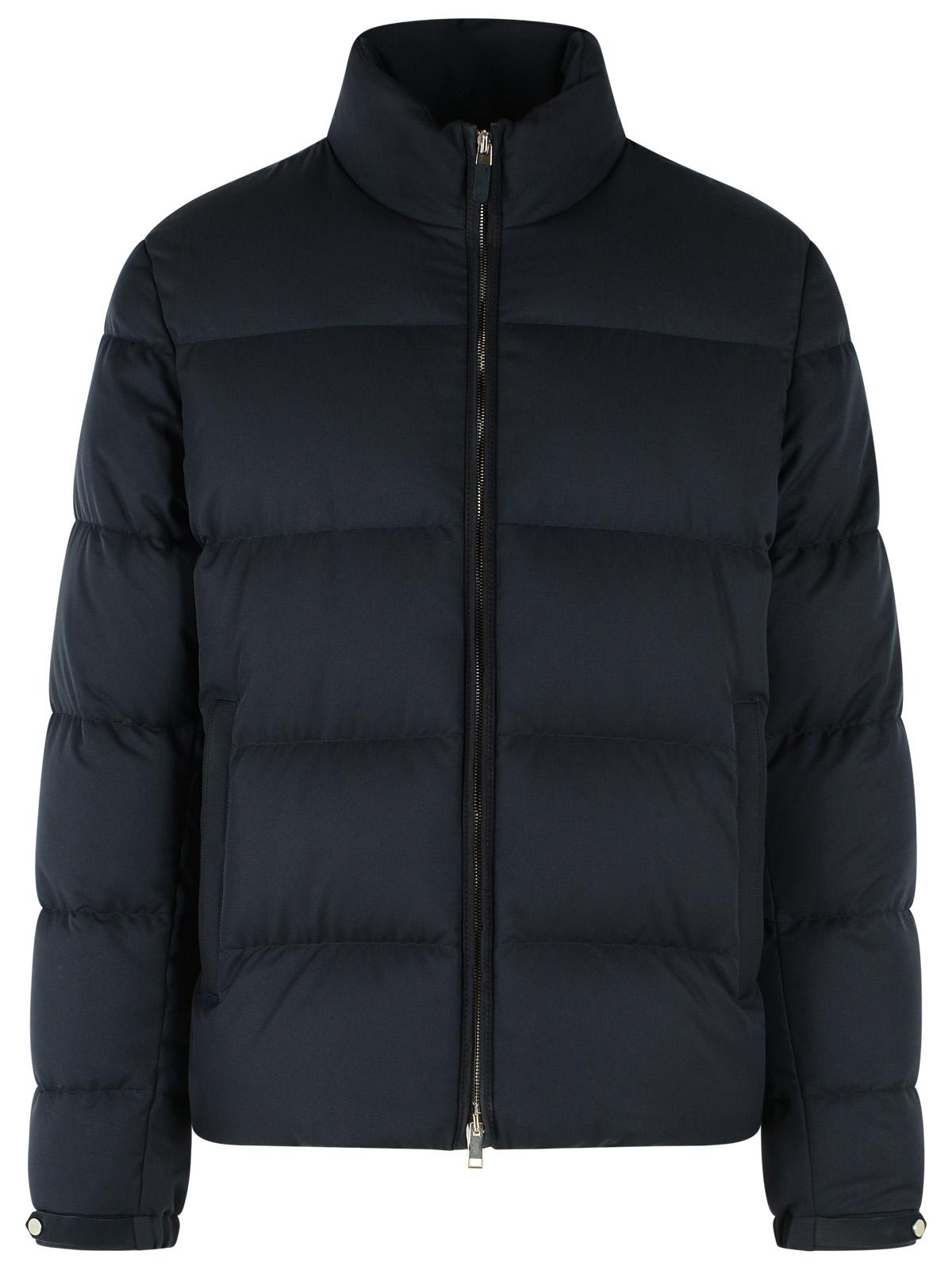 Zegna Navy Blue Polyester Jacket Men ZEGNA