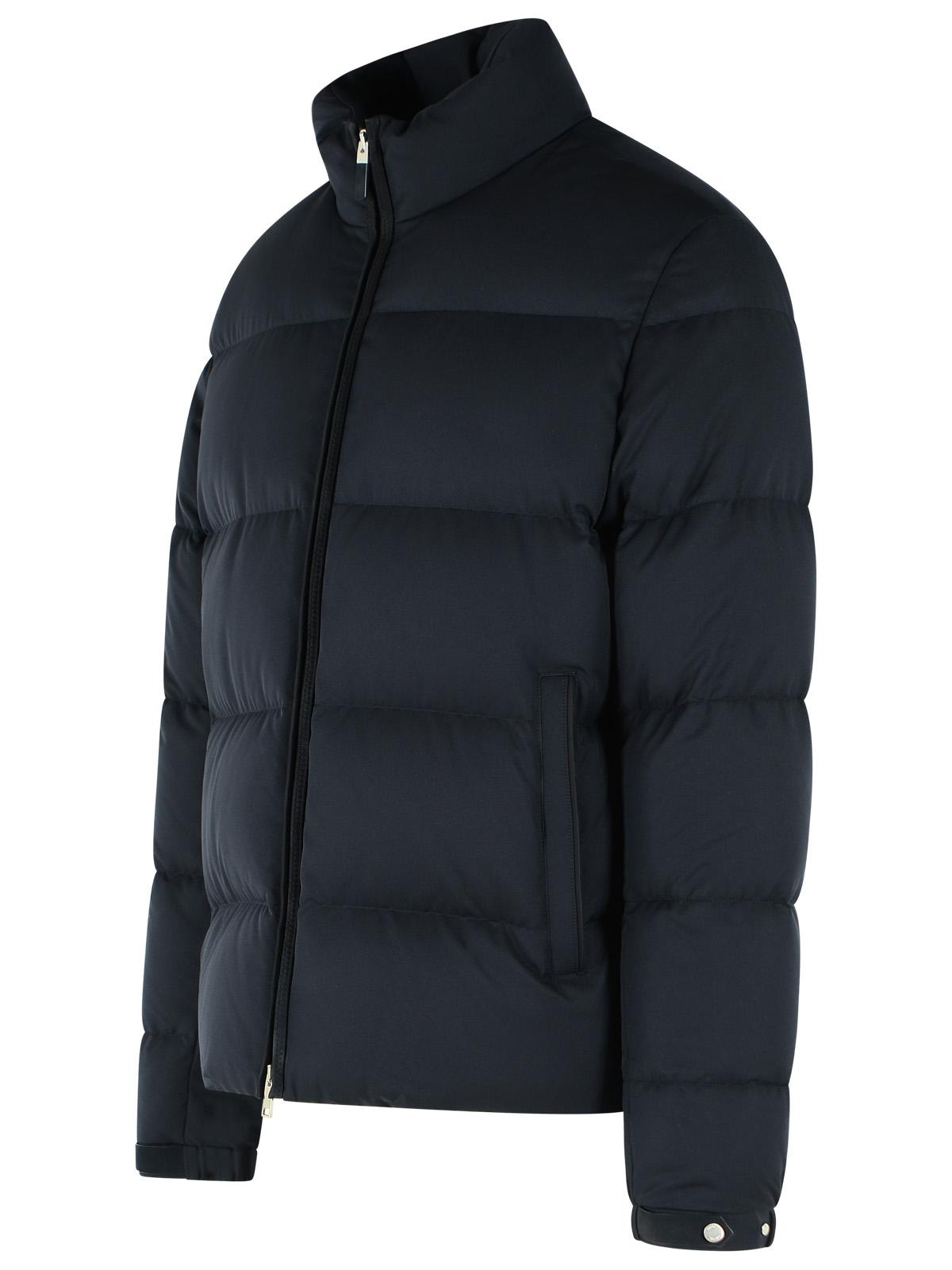 Zegna Navy Blue Polyester Jacket Men ZEGNA