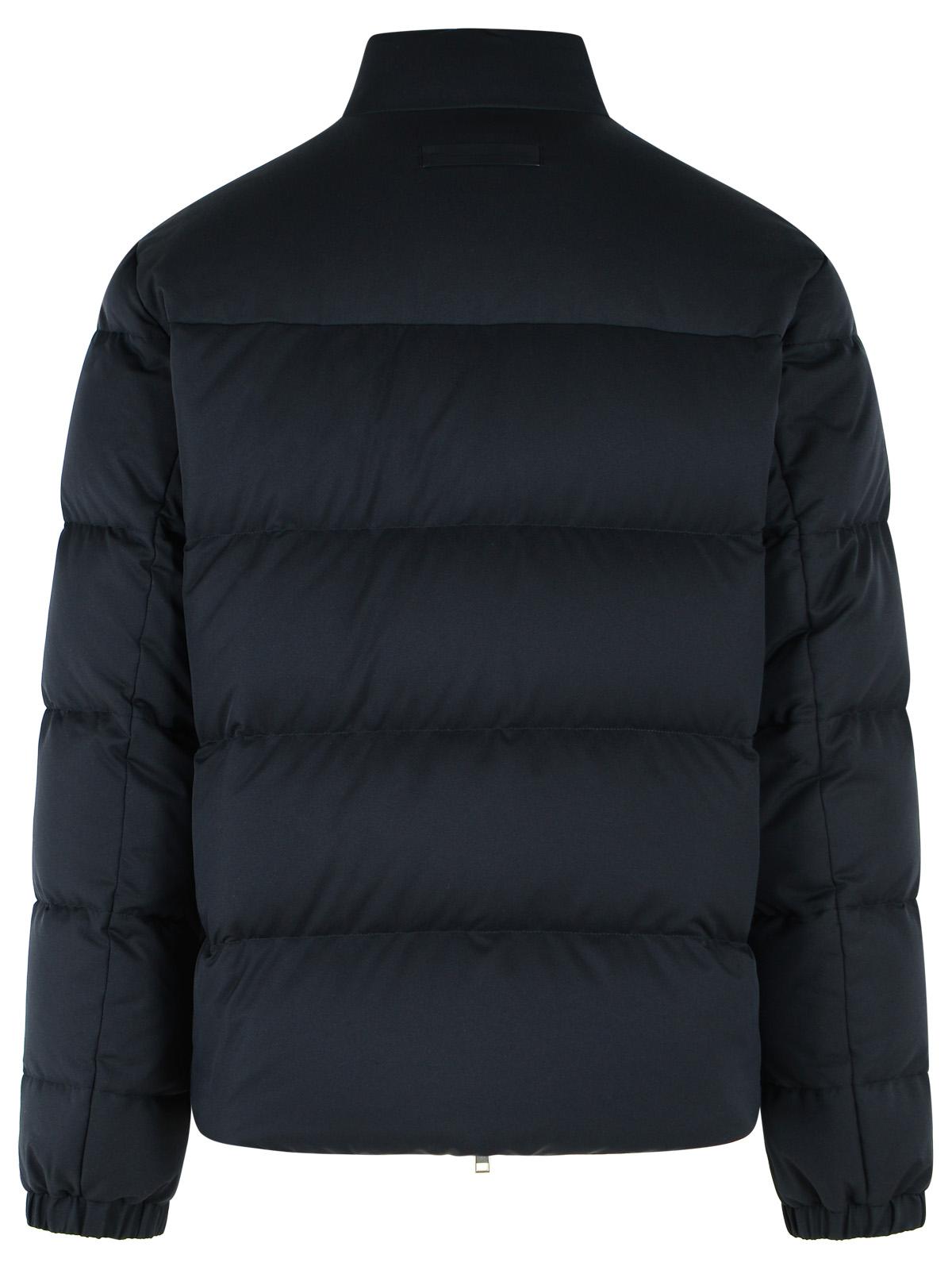 Zegna Navy Blue Polyester Jacket Men ZEGNA