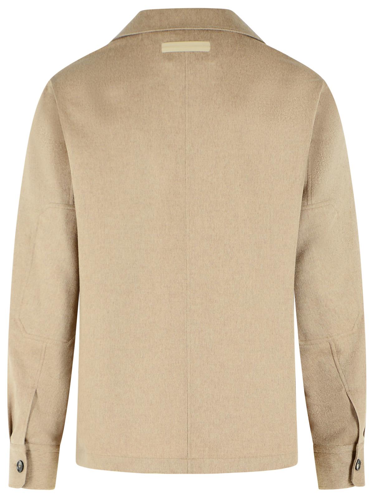 Zegna Alba Beige Cashmere Oasis Overshirt Men ZEGNA