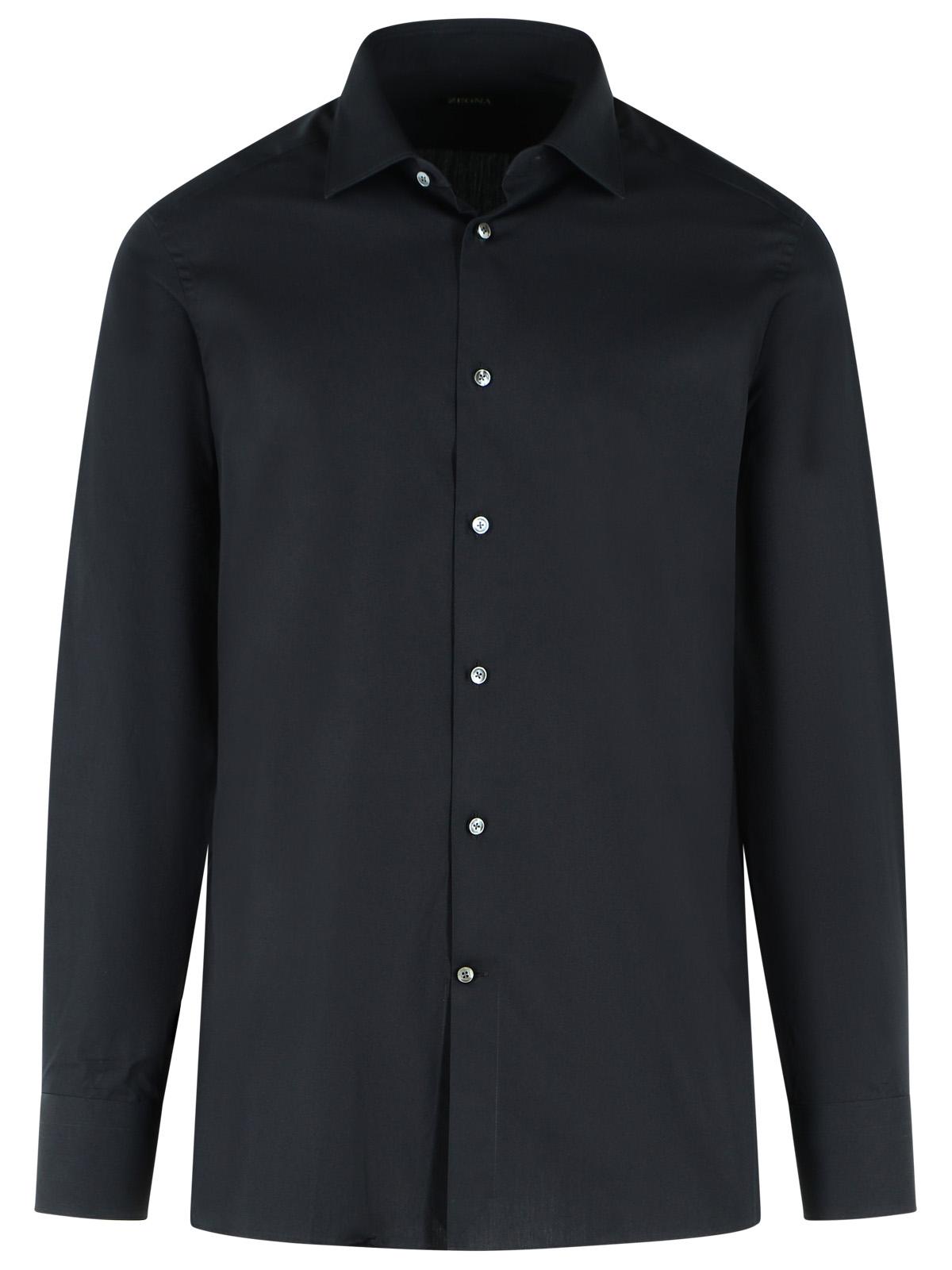Zegna Black Trophy Cotton Shirt Men ZEGNA