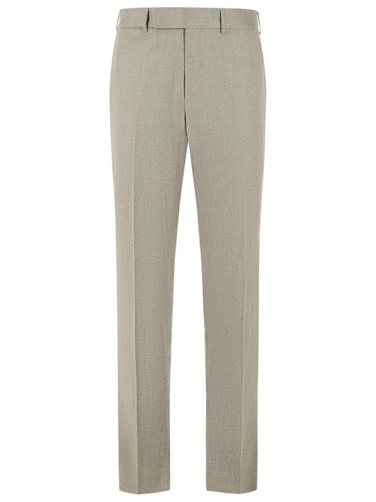 Zegna Beige Wool Trousers Men ZEGNA