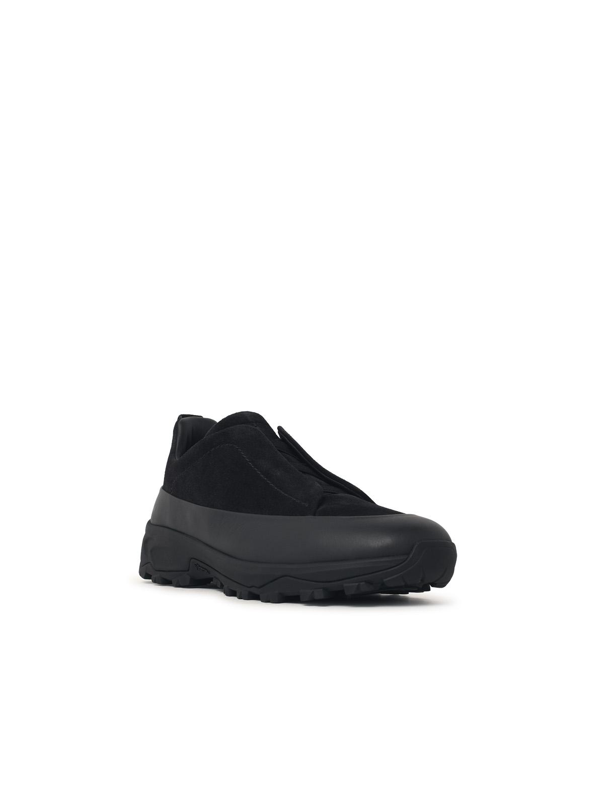 Zegna 'Triple Stitch' Black Suede Sneakers Men ZEGNA