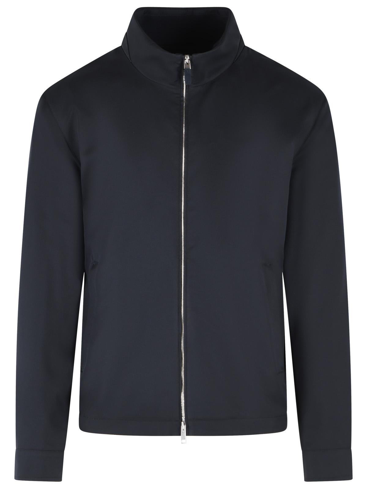 Zegna 'Motorin' Dark Blue Polyester Jacket Men ZEGNA