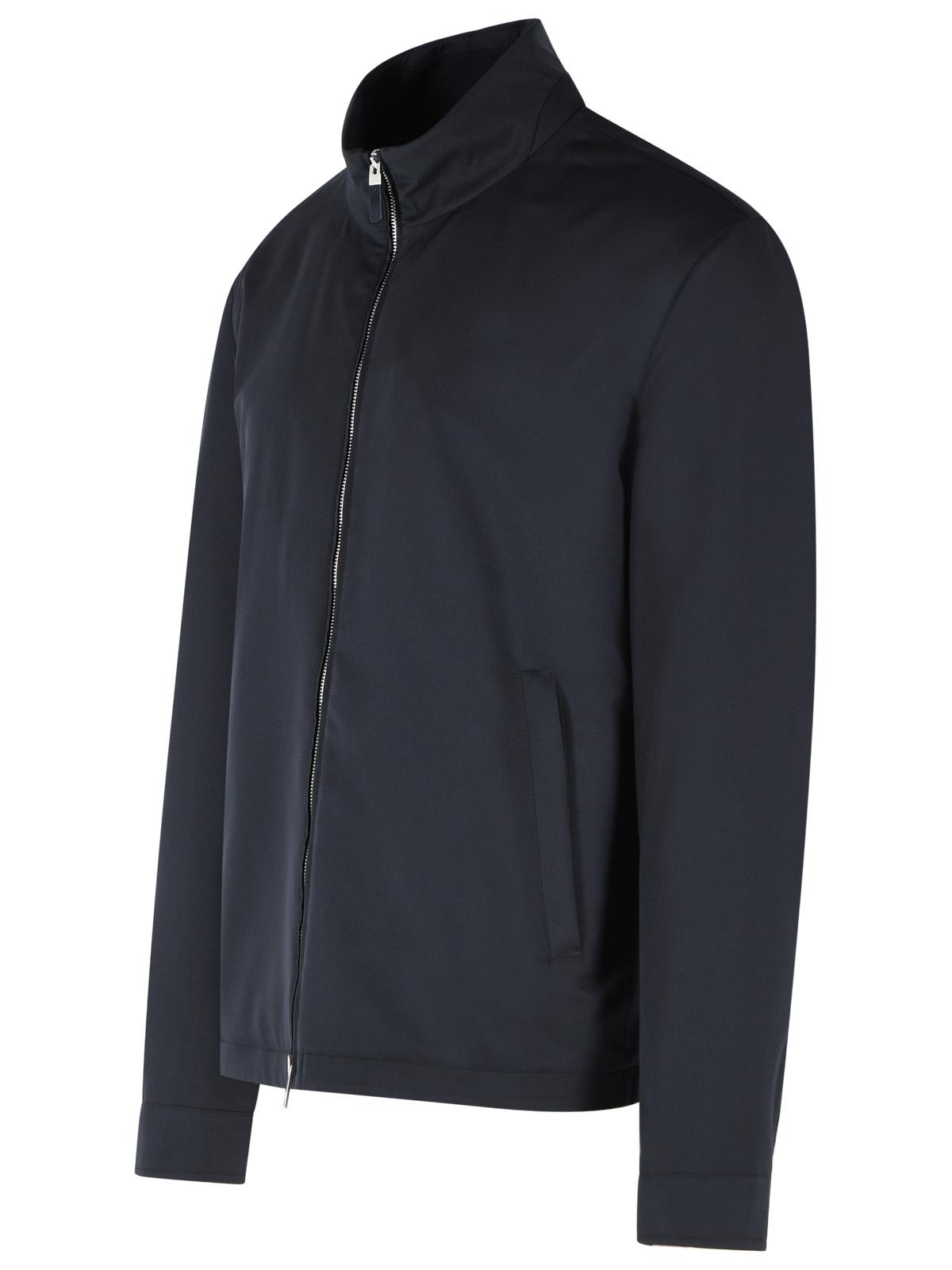 Zegna 'Motorin' Dark Blue Polyester Jacket Men ZEGNA