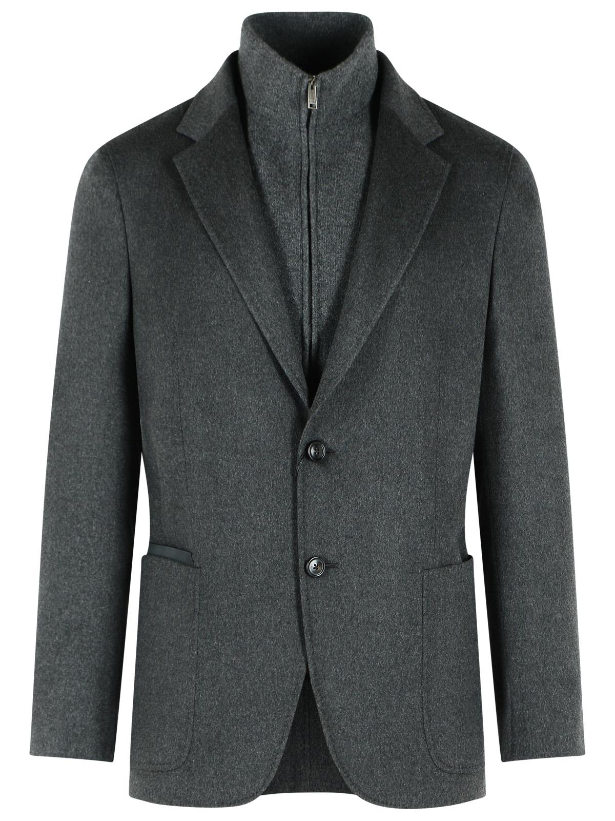 Zegna 'Oasi Beaver' Grey Cashmere Jacket Men ZEGNA