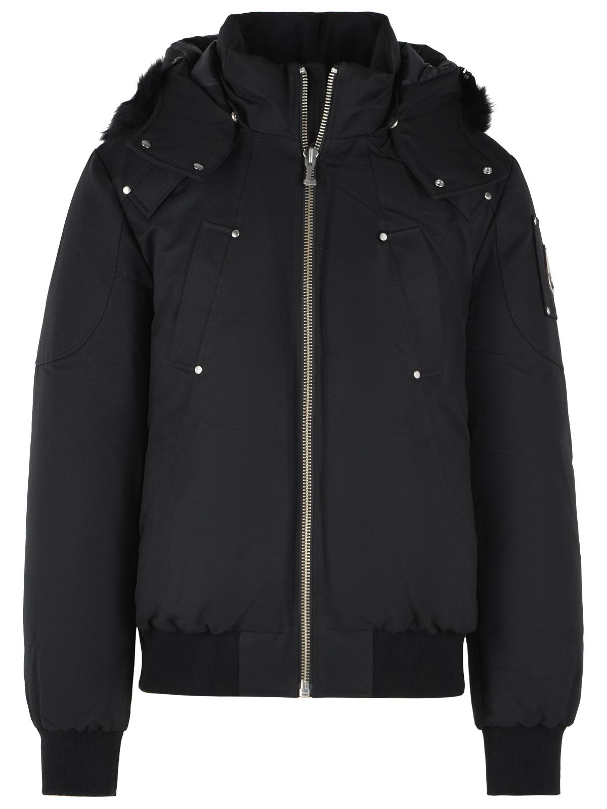 Moose Knuckles 'Original Ballistic' Black Cotton Blend Bomber Jacket Men MOOSE KNUCKLES