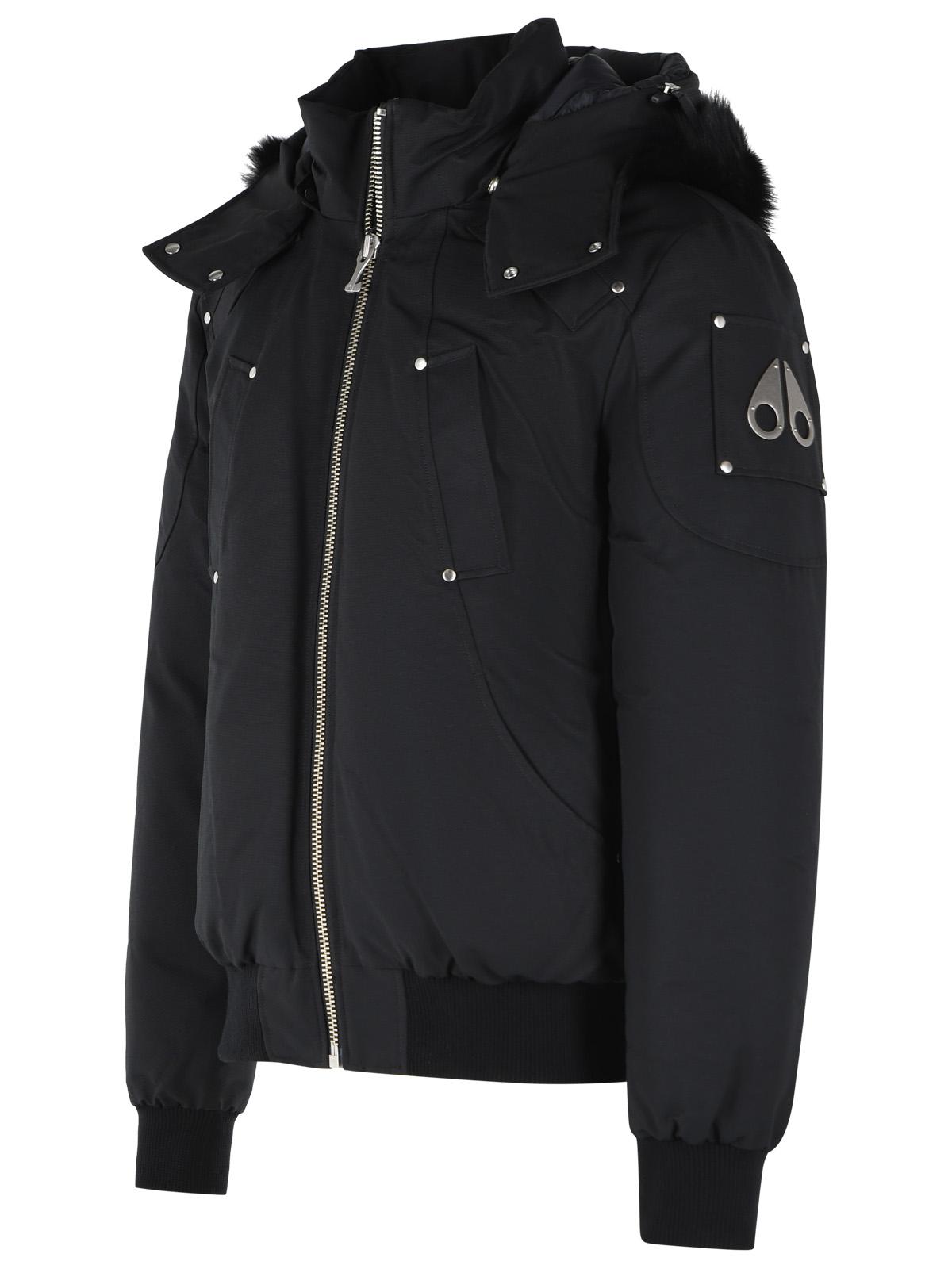 Moose Knuckles 'Original Ballistic' Black Cotton Blend Bomber Jacket Men MOOSE KNUCKLES