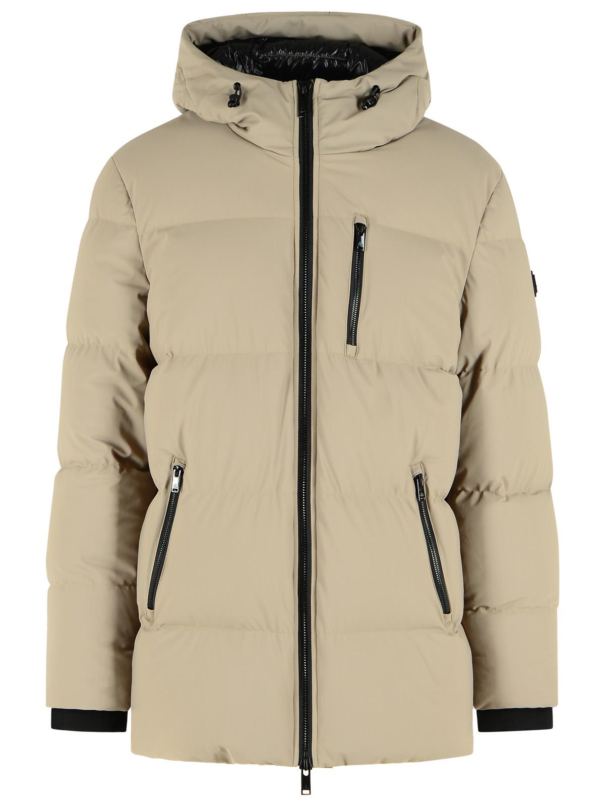 Moose Knuckles 'Soho 3Q' Beige Stretch Nylon Down Jacket Men MOOSE KNUCKLES